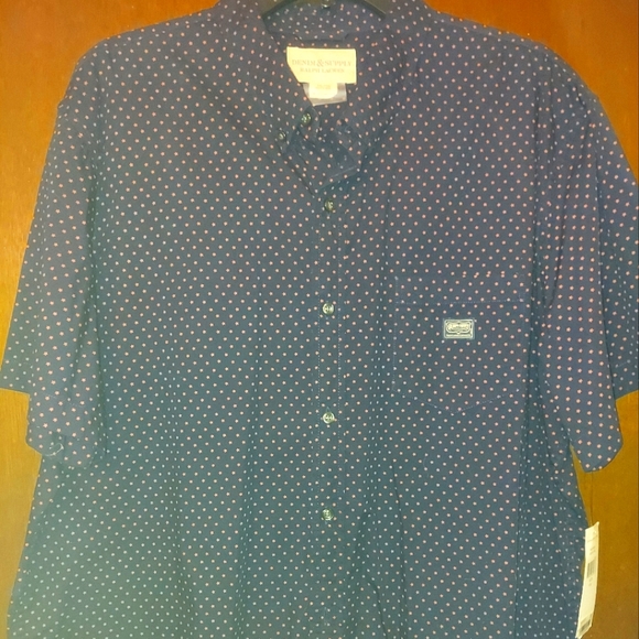 Ralph Lauren Denim and Supply Navy Blue/Pink Stars XXL S/S SHIRT - Picture 2 of 5